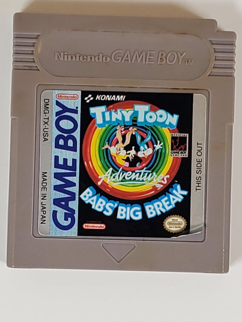 Tiny Toon Adventures Bab's Big Break, Nintendo Gameboy GB, Cartridge & Manual.